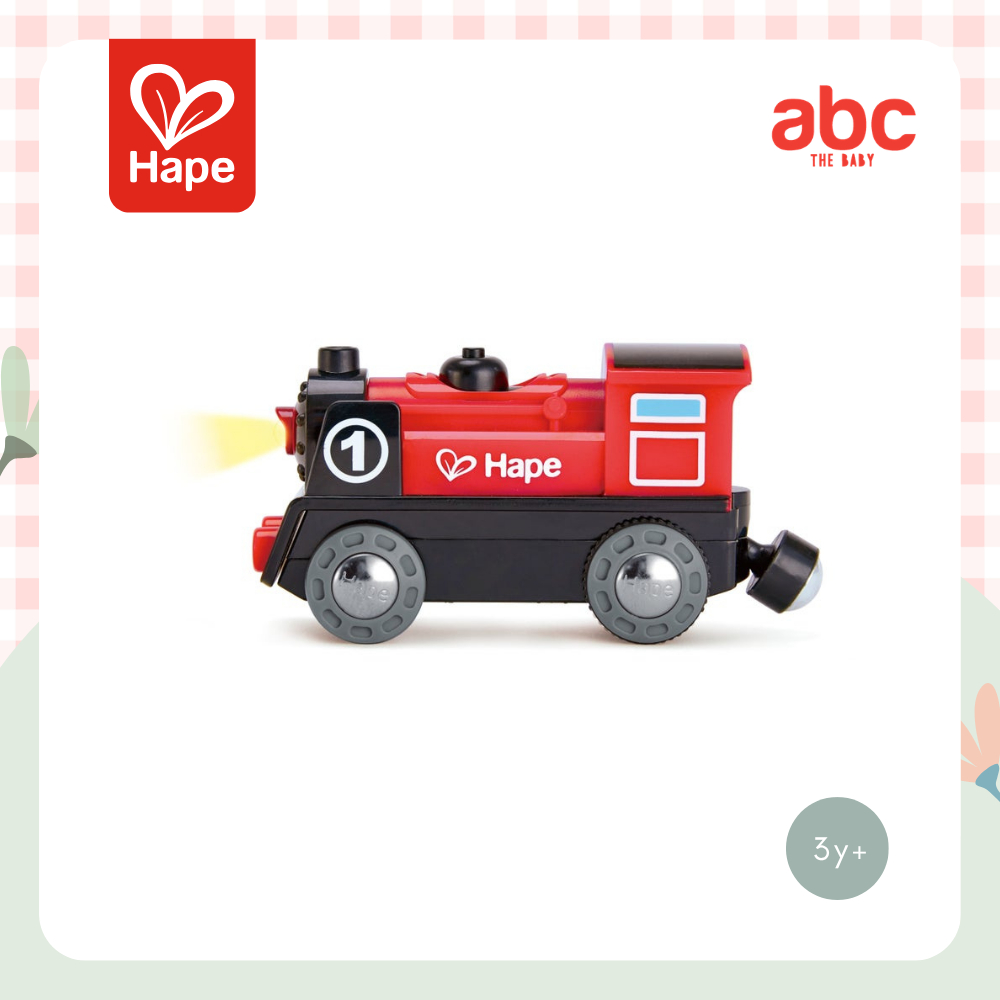 Hape ของเล่นไม้ รถไฟ (ใส่ถ่านวิ่งเองได้) Battery Powered Engine ของเล่นเสริมพัฒนาการ 3 ขวบ ขึ้นไป