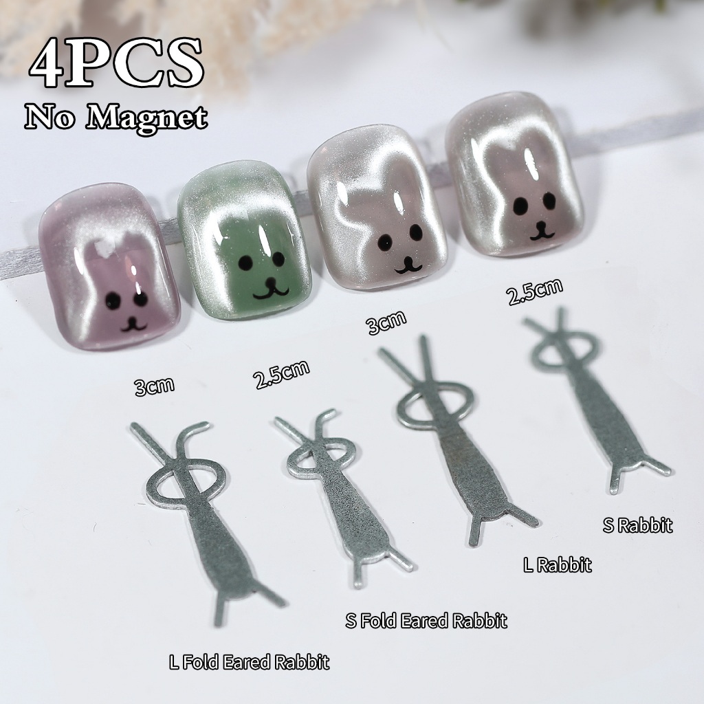 4Pcs Mini Scissors Shaped Nail Charms, Silver Metal Gothic Nail Art Ornaments