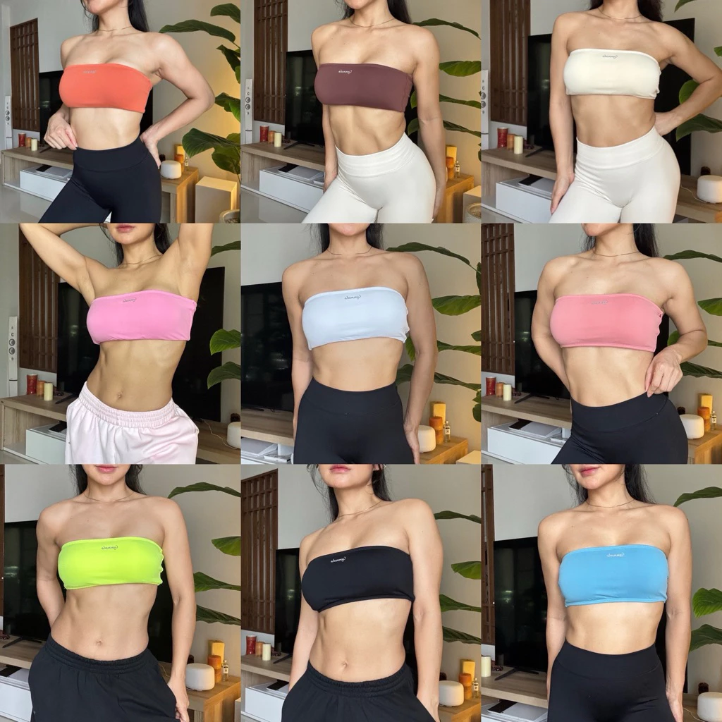 Gymmode - strabless bra สปอร์ตบราเกาะอก หนา ทนทาน ไม่ปริ้น thumbnail 10