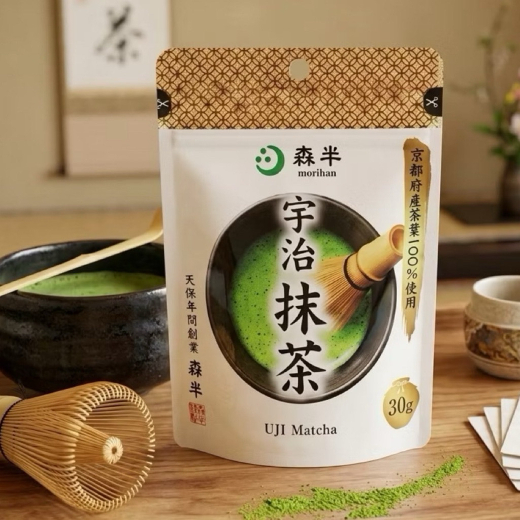 มัทฉะ Morihan Uji Matcha Powder เกรดพิธีการ 30g (ซองขาว)