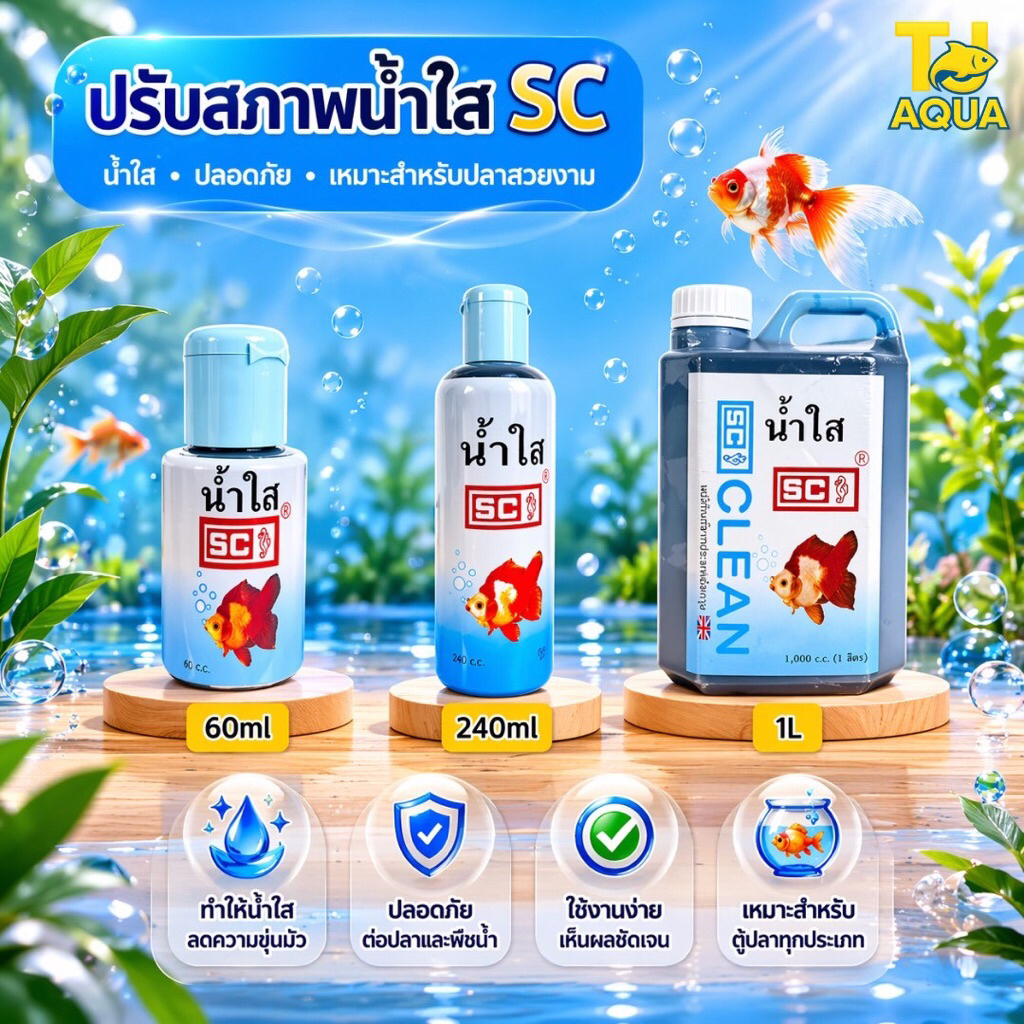 ปรับสภาพน้ำใส SC เคมีภัณฑ์จากประเทศอังกฤษ (ชนิดเข้มข้น)