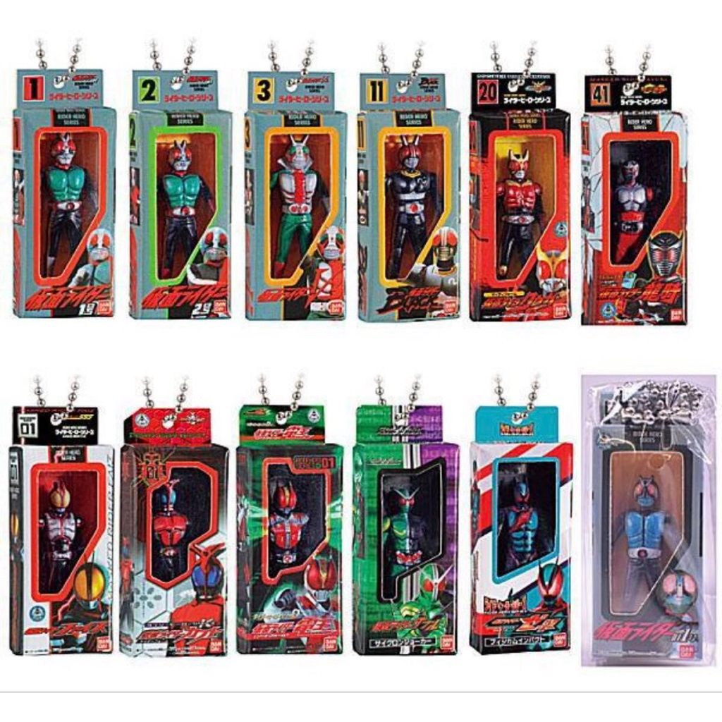 สุ่ม MINI Kamen Rider Soft Vinyl Package Charm miniature V1 V2 kuuga faiz kabuto den-o ryuki black k