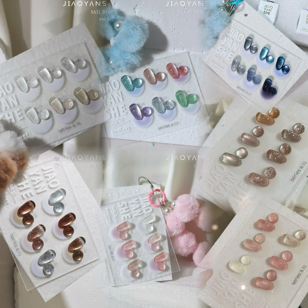 เซตสีเจลทาเล็บ 6 สี พร้อมชาร์ทโชว์ JYS x Nail by Chayanis