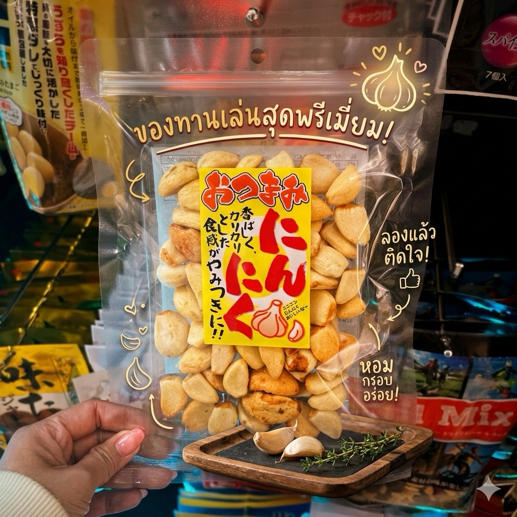 ‼️ของแท้จากญี่ปุ่น‼️กระเทียมอบกรอบ ขายดีมาก คือที่ญี่ปุ่นนิยมกันมาก มีประโยชน์ ช่วยบำรุงหัวใจ หลอดเลือด ของแท้จากญี่ปุ่น