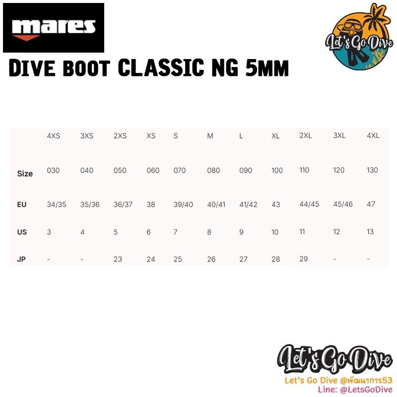Mares – Dive Boot CLASSIC NG – 5mm ราคา ถูกที่สุด ดีลบีเคเค แกลเลอรีภาพที่ 2
