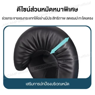 ถุงมือนวมชกมวย หนัง PU นวมชกมวย อุปกรณ์ชกมวย มีให้เลือกหลายสีหลายขนาด
