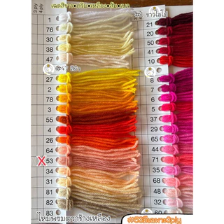 ไหมพรม ยกมัด แบบ2-3สี สีละ 5ไจขึ้นไป แบบไจ(นำไปกรอเอง) 3ply-4ply