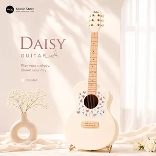 DAISY D-100 กีตาร์โปร่ง 36 นิ้ว สุดคิ้วท์ พร้อมกระเป๋าโฉมใหม่ เข้าเซ็ต [พิเศษ สีเหลือง WINDY SEASON LIMITED EDITION]