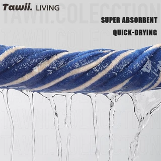 Tawii. ผ้าเช็ดตัว ซึมซับได้ดีเยี่ยม ลายทาง ผ้าเช็ดตัวผืนใหญ่ แห้งไว ผ้าขนหนู 70*140CM