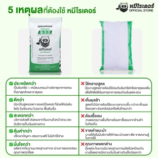 [50kg.] เร่งใบ ฟื้นต้นใหม่ 6-3-3 หมีไรเดอร์ ปุ๋ยอินทรีย์เคมี