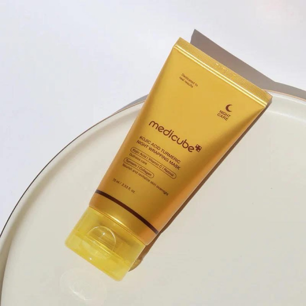 Alice♥︎ อ่านก่อนสั่ง‼️ MEDICUBE MASK สารสกัดขมิ้น Kojic Acid ยา Kojic Acid Turmeric Wrapping Mask
