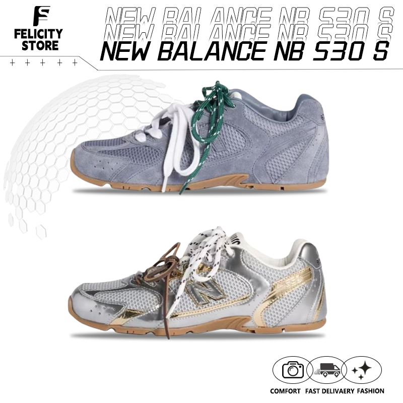 ของแท้ 100%▶ MIU MIU x New Balance NB 530 S รองเท้ากีฬา Silver/Grey 🍫