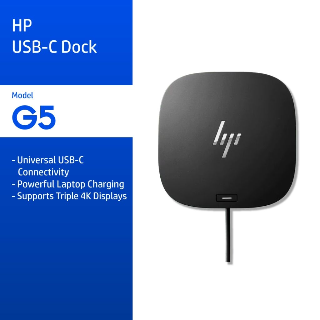 HP USB-C Dock G5 | Universal Docking Station - Black