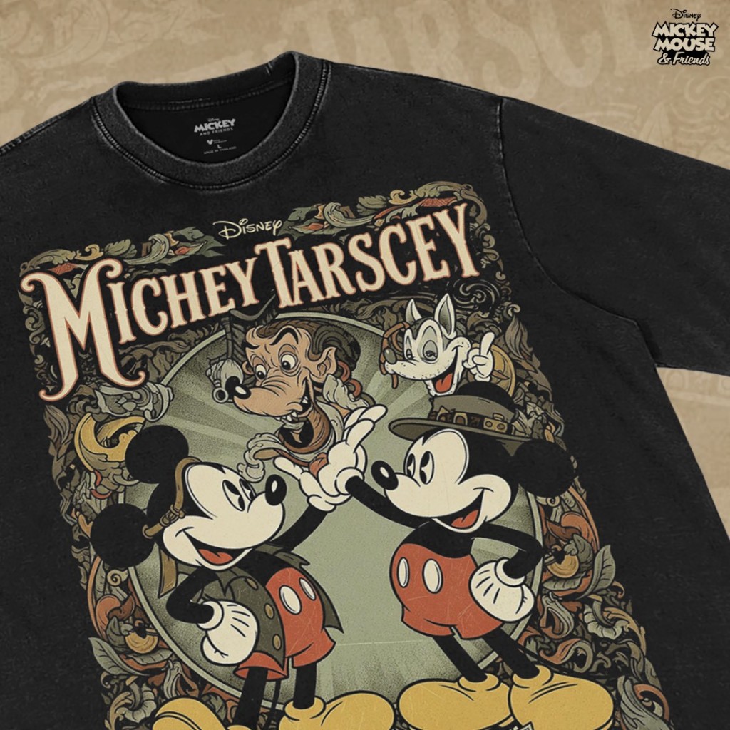 Power 7 Shop เสื้อยืดการ์ตูน "Mickey Mouse" ลิขสิทธ์แท้ DISNEY(MKA-004-ผ้าฟอก) — صورة 3