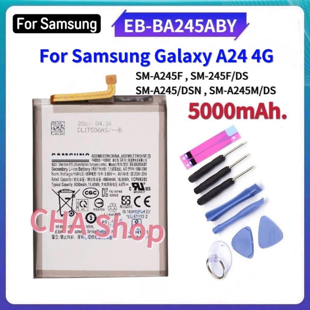 แบตเตอรี่ สำหรับ Samsung Galaxy A24 4G / SM-A245F SM-A245F/DSSM-A245F/DSN SM-A245M/DS รุ่น EB-BA245A