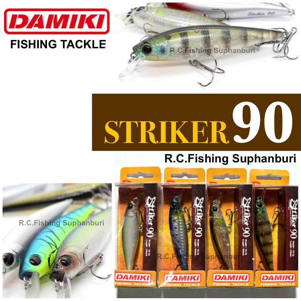 Damiki Striker 90 Suspending Minnow (10.5g) เหยื่อปลอม ดามิกิ สไตรเกอร์ 90 เหยื่อกะพง ช่อน ชะโด ปลากุเลา ตกปลาหน้าดิน