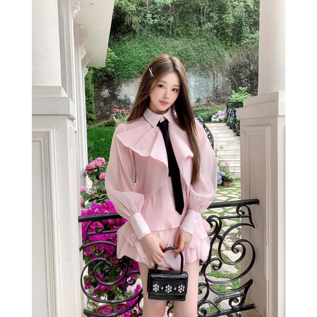 Peony set ชุดเซ็ทสีชมพู (ได้ทั้งเซ็ทตามในภาพ) ชุดเวียดนามพร้อมส่งจากไทย🇻🇳🇹🇭