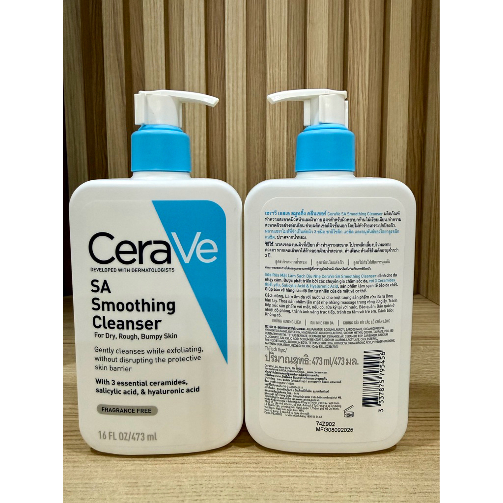 💥พร้อมส่ง💥 (Exp:09/28) Cerave SA Smoothing Cleanser ขนาด 473ml (ฉลากไทย)