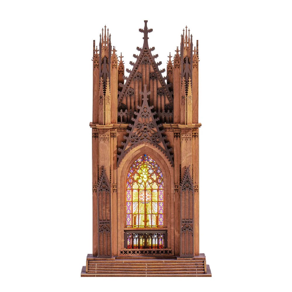 Rolife 3D Wooden Puzzle - TGA01 Twin-Tower Cathedral | ของแต่งบ้าน ของเล่นศิลปะ DIY