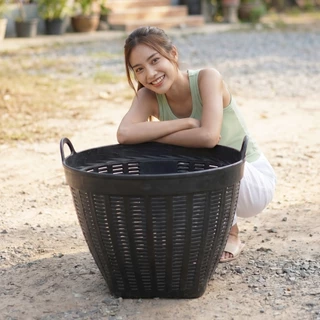 เข่งขนาดกลาง (เบอร์3) - บรรจุ 25 กิโลกรัม -เข่งปลูกต้นไม้ ใส่ผลไม้ เข่งพลาสติก - 0149