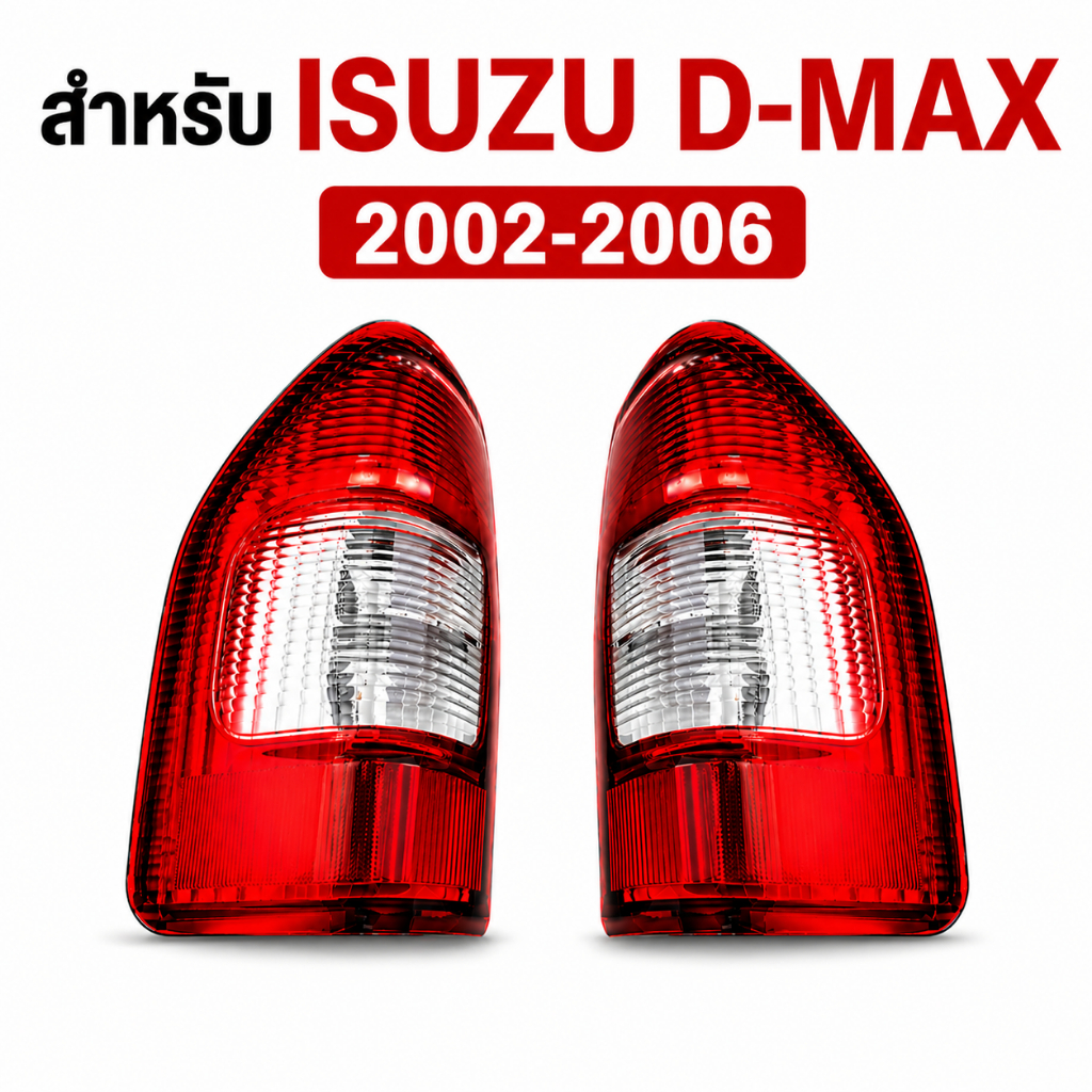ไฟท้าย ISUZU D-MAX 2002-2006 ดีแม็ก ดีแม็ค โคมไฟท้าย เสื้อไฟท้าย ซ้าย/ขวา/คู่ ติดตั้งตรงรุ่น