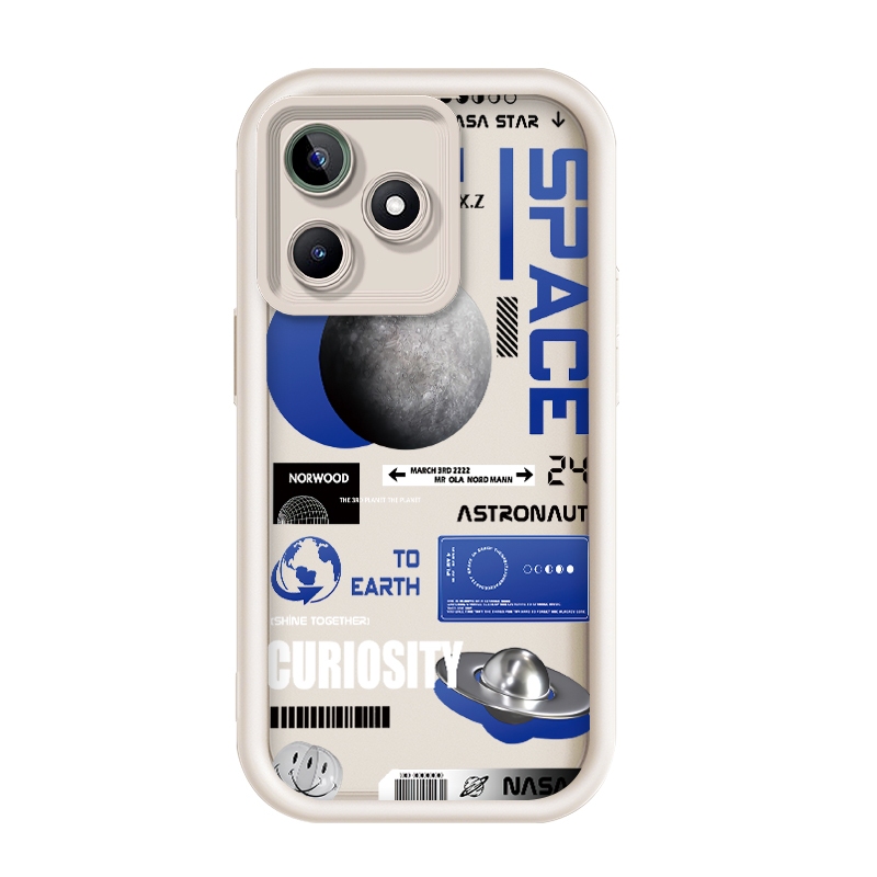 เข้ากันได้ Realme C53/Realme C51/Realme C51s-4G,กรณีโทรศัพท์ลมไซเบอร์อวกาศ, กรณีนักบินอวกาศดาวเคราะห