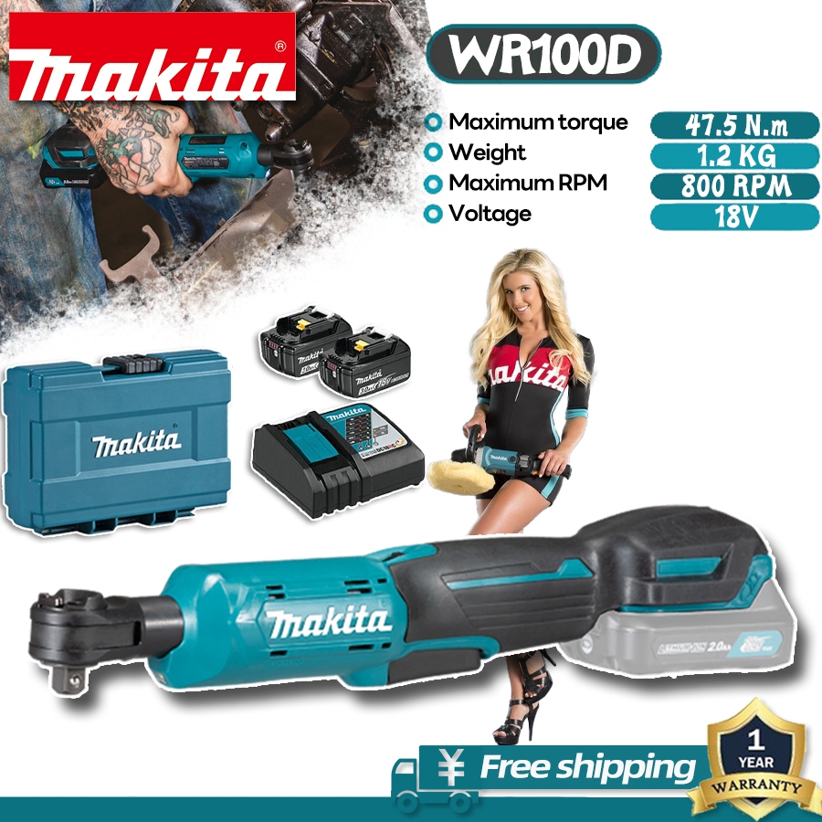 Makita WR100DZ ประแจไฟฟ้าไร้สาย 18V 3000W ประแจวงล้อไฟฟ้า Electric Ratchet Wrench บล็อกไฟฟ้า ประแจขั