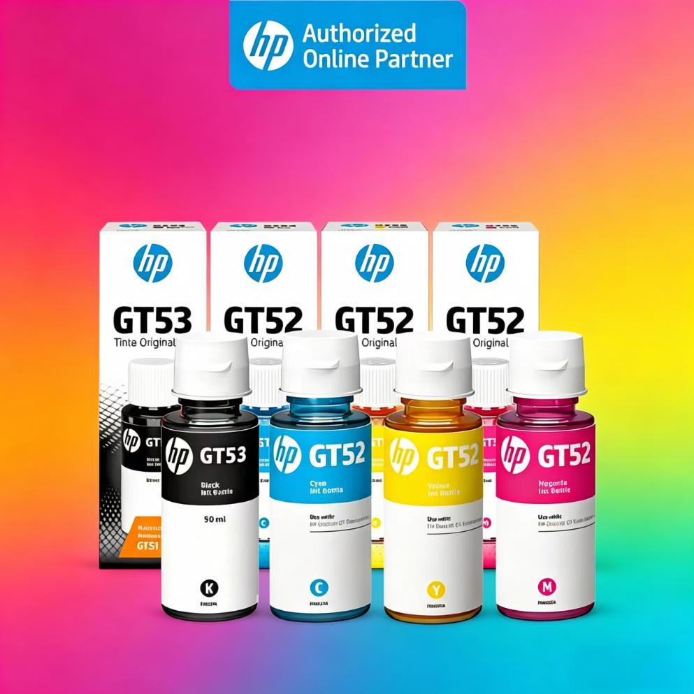 น้ำหมึกเติมแท้ HP GT53 BK, GT52 C,M,Y  HP GT-5810 /GT-5820/ Tank 315/ Ink Tank 415
