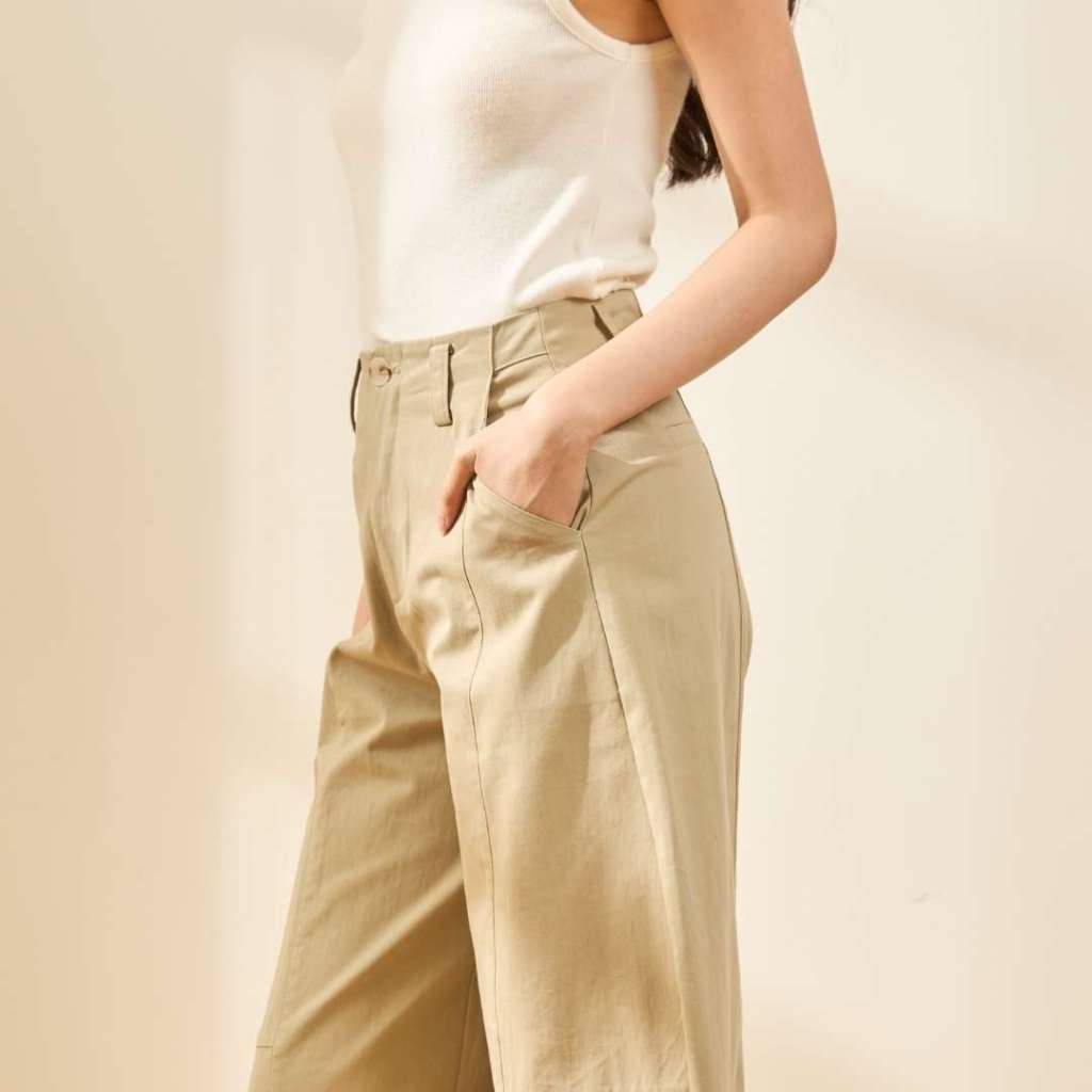 avocado – Essence Trousers กางเกงทรงบาเรล เนื้อผ้า Cotton 100% I มีไซส์ S-XL ราคา ถูกที่สุด ดีลบีเคเค แกลเลอรีภาพที่ 7