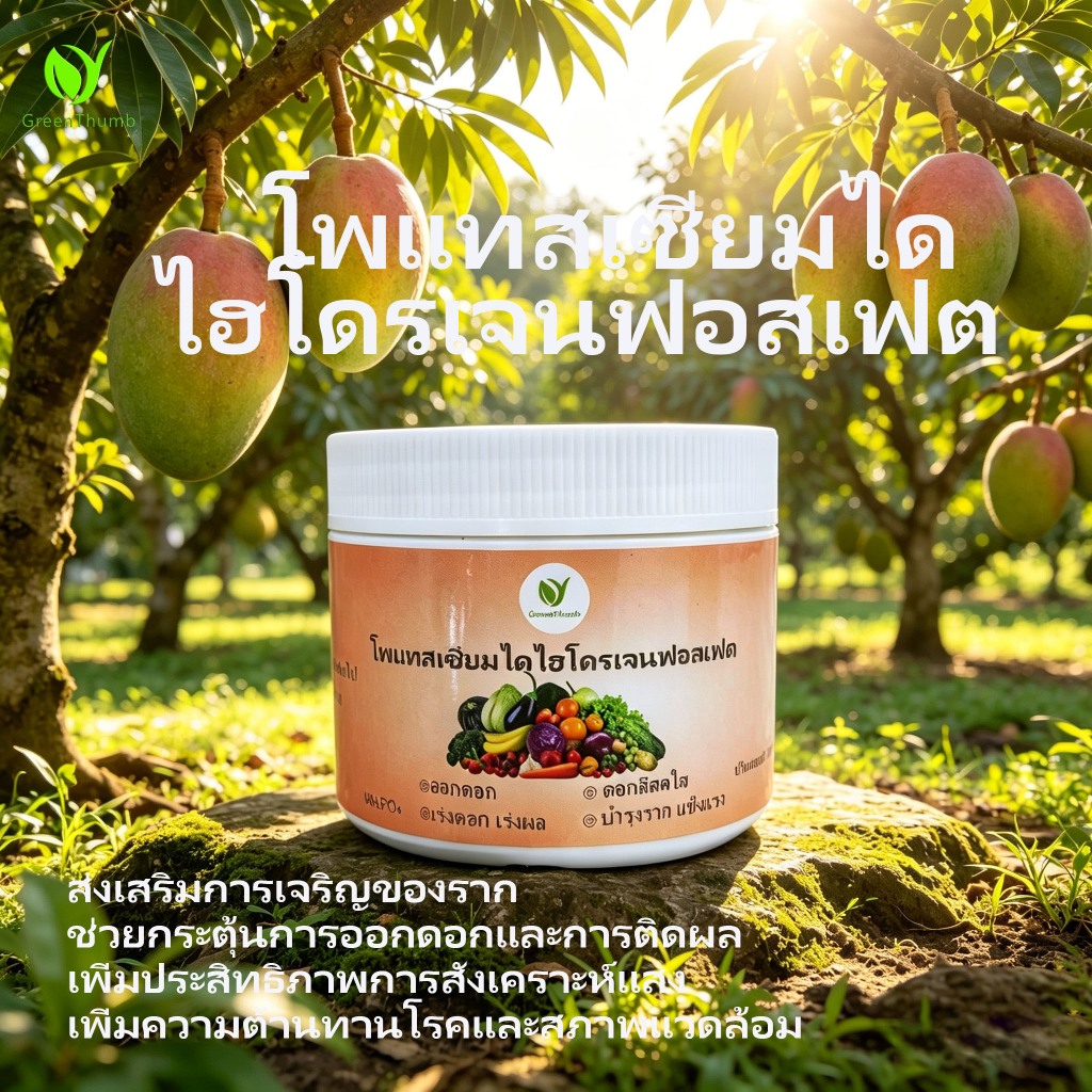 【GreenThumb】โพแทสเซียมไดไฮโดรเจนฟอสเฟต-กระตุ้นการออกดอกและเร่งการงอก-ป้องกันใบเหลืองและใบม้วง-ยืดอายุการออกดอก-ปุ๋ย – โปรปัง