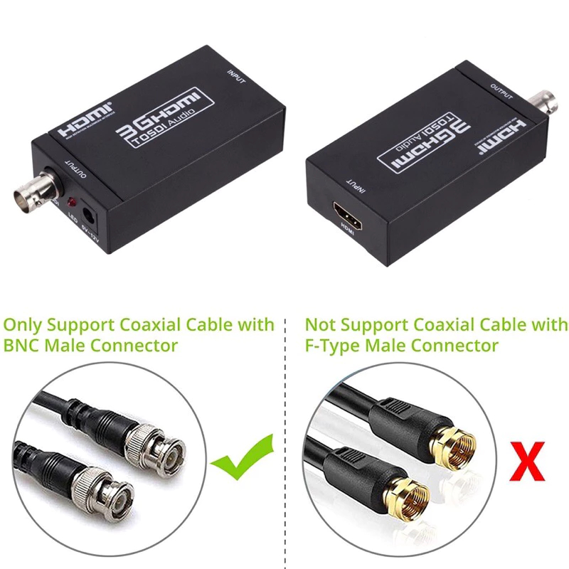 Adapter HDMI to SDI/3G-SDI Converter Support HD 1080P