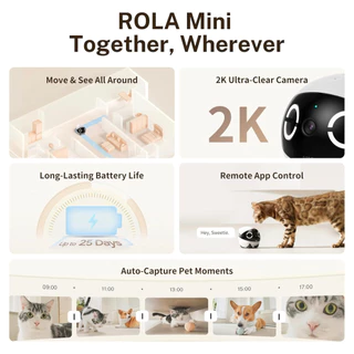 Enabot หุ่นยนต์กล้องอัจฉริยะ ROLA Mini FamilyBot ติดตามสัตว์เลี้ยงของคุณได้ทุกมุมในบ้าน