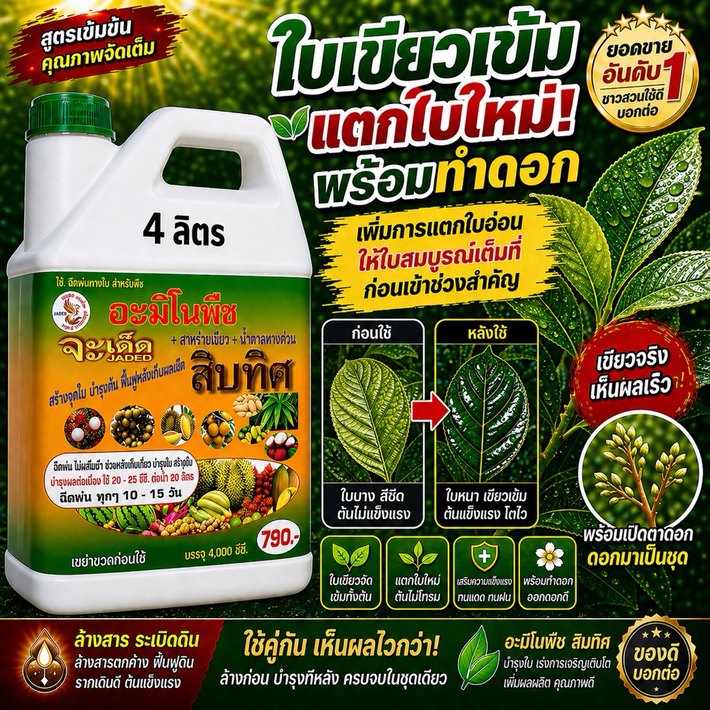 สิบทิศ อาหารพืช อะมิโน นํ้าตาลทางด่วน สาหร่ายทะเล อาหารพืช ปุ๋ย ฮอร์โมนพืช