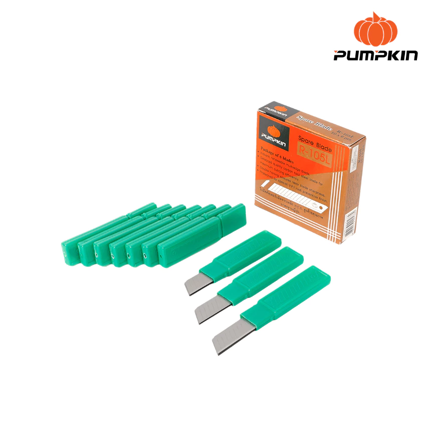 ใบมีด คัตเตอร์ ยกกล่อง (60ใบ) pumpkin Spare Blade R-105L เกรด A