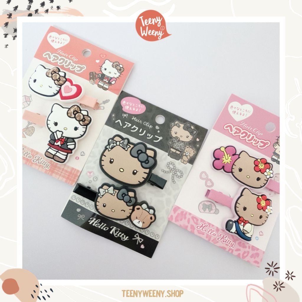 กิ๊บซานริโอ้ รุ่นซิลิโคน Hello Kitty Hair Clips