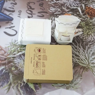 100 ชิ้น ถุงใส่กาแฟดริป 10x12.5 cm ถุงกาแฟกระดาษคราฟท์ แค่บรรจุภัณฑ์ ซองใส่กาแฟดริป บบพกพา ใช้แล้วทิ้ง