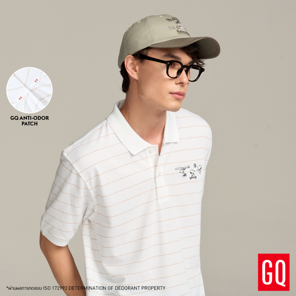 GQ x PEANUTS™ Minimal Polo เสื้อโปโลสไตล์ Minimal ลาย GQ x PEANUTS