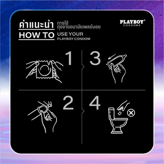 PlayboyCondom ถุงยางอนามัยเพลย์เมกเกอร์ 52- ไฮยาลูรอน ขนาด 52 มม. 1 กล่อง 3 ชิ้น