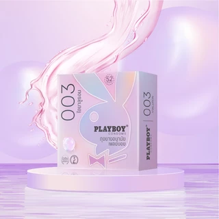 PlayboyCondom ถุงยางอนามัย 003 ไฮยาลูรอน ขนาด 52 มม 1 กล่อง 3 ชิ้น
