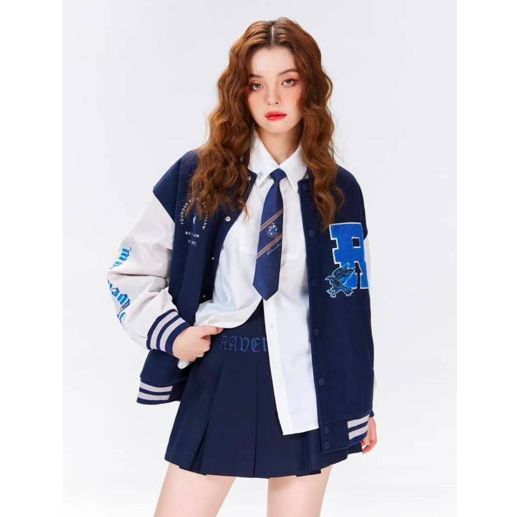 [พร้อมส่ง]Kyouko x Harry Potter เสื้อแจ็คเก็ตเบสบอล ฮัฟเฟิลพัฟ เรเวนคลอ แฮร์รี่พอตเตอร์