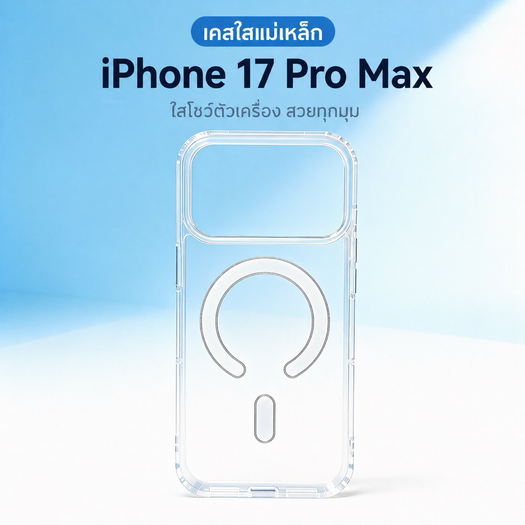 Palyo เคสใส iPhone 17/17 Pro/17 Pro Max กันกระแทก ขอบนิ่ม หลังแข็ง สำหรับ iPhone 17 Series