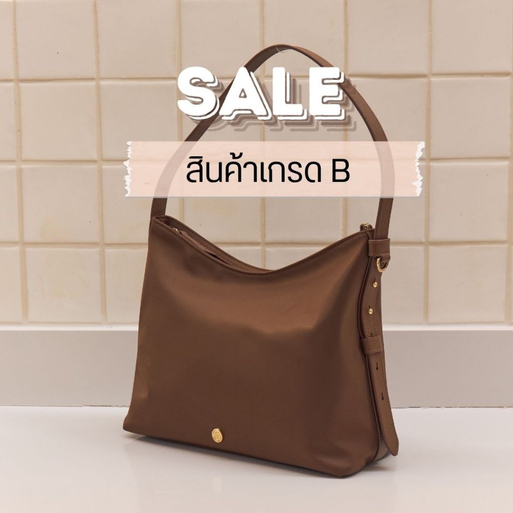 [เกรดB เนื้อผ้าไม่สวย] JOLENE โจลีน Hobo bag ไม่ผ่านคิวซี ไม่เหมาะกับคนเนี๊ยบ มีสายต่อให้