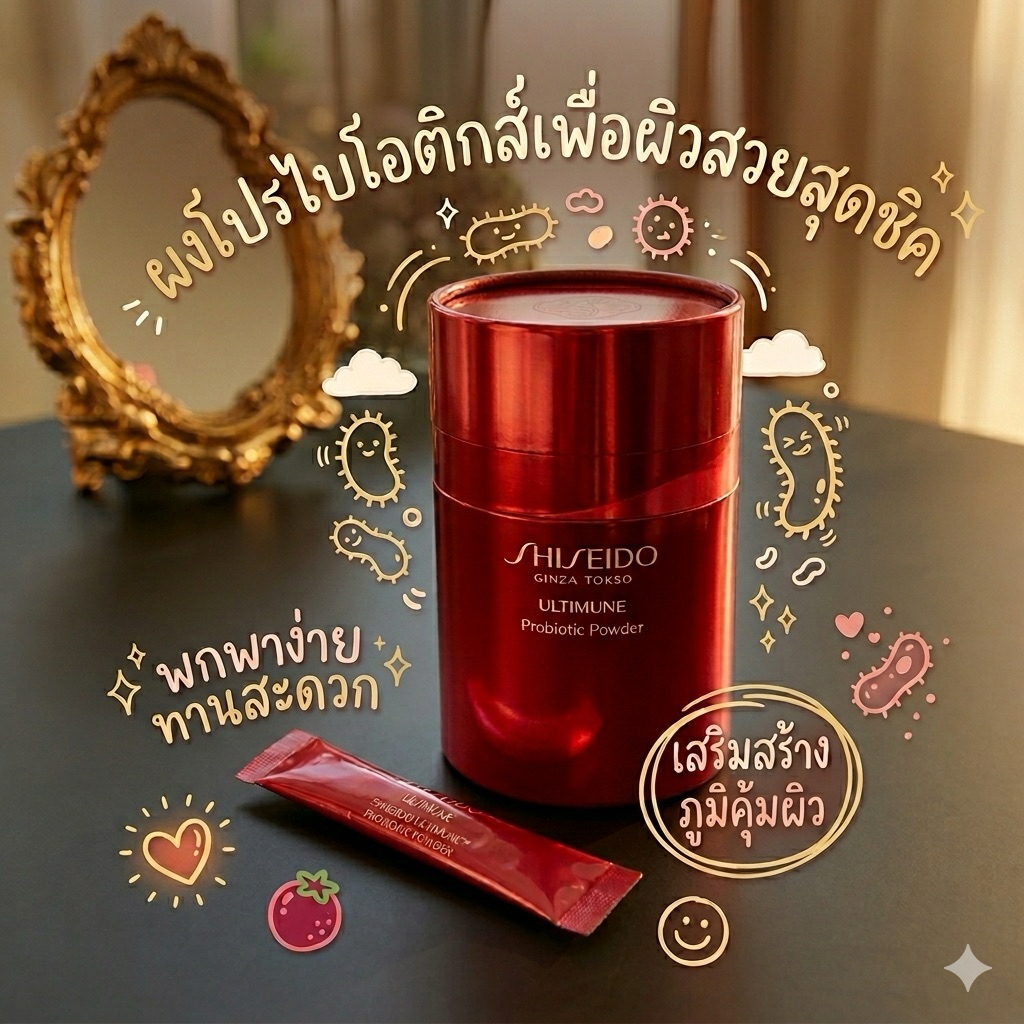 ‼️ร้านนี้ถูกที่สุด‼️Shiseido Ultimune Probiotic Powder ผงชงดื่มโปรไบโอติก อร่อยทานง่าย