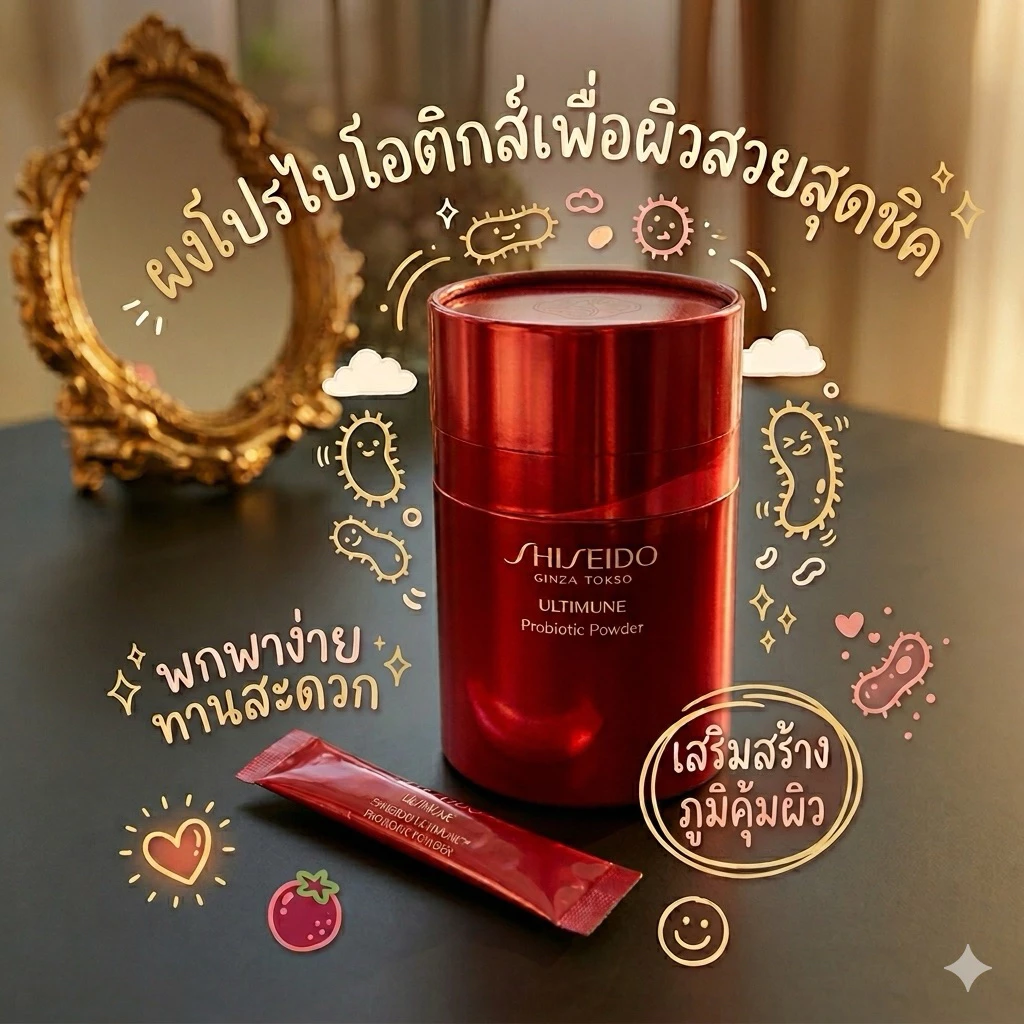 ‼️ร้านนี้ถูกที่สุด‼️Shiseido Ultimune Probiotic Powder ผงชงดื่มโปรไบโอติก อร่อยทานง่าย