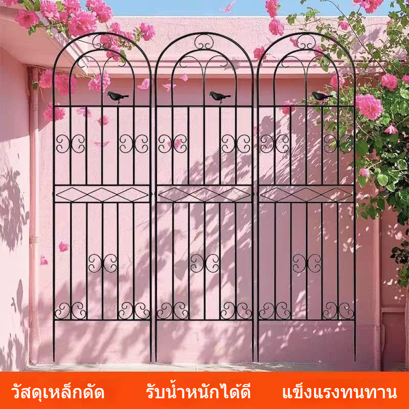 ศาลาระเบียง รั้วลานบ้าน ชั้นวางต้นไม้ ชั้นวางไม้เลื้อย ชั้นวางดอกไม้แบบใหม่ ตกแต่งลานกลางแจ้ง