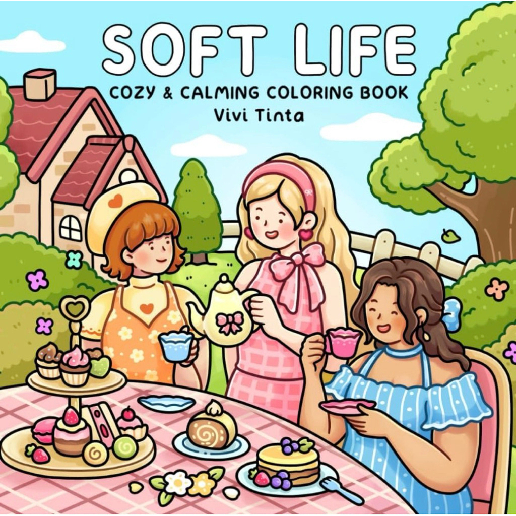 🇹🇭ส่งเร็ว จากไทย สมุดระบายสี เล่ม Soft Life