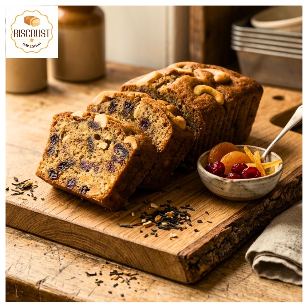 เค้กชาเอิลเกร์ย [Earl Grey TEA LOAF Cake] หอมกลิ่นชา ชุ่มฉ่ำด้วยผลไม้แห้งที่หมักบ่มในน้ำชาอย่างดี