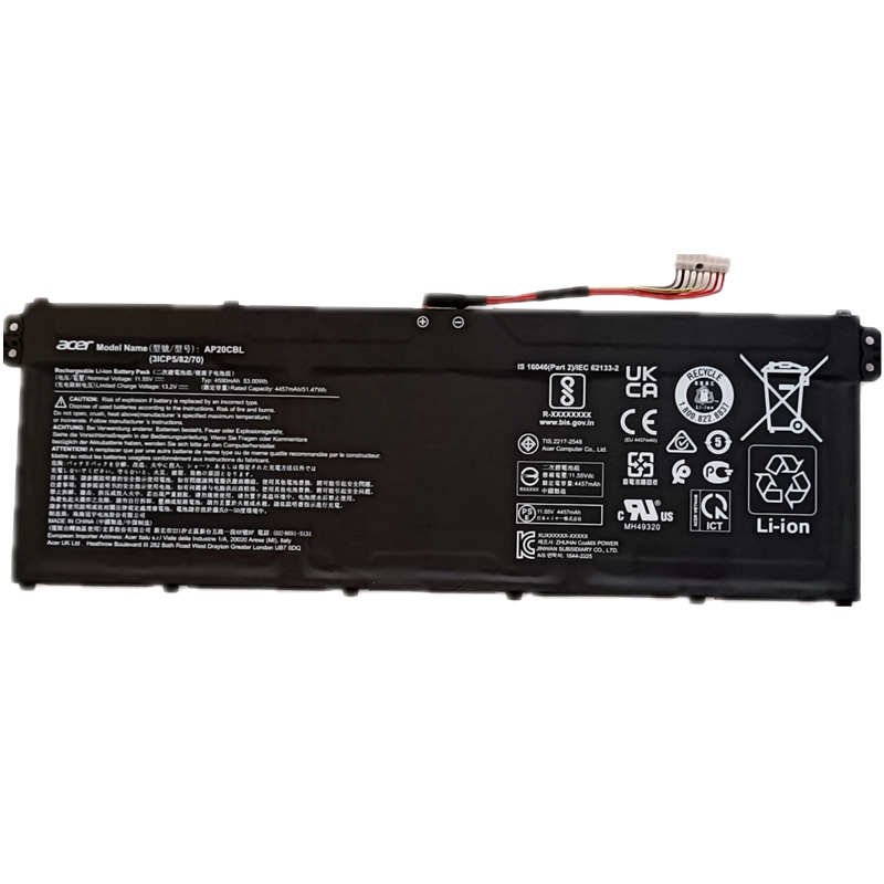 Laptop Battery AP20CBL 11.55V 4590mAh (53Wh) For ACER Aspire Vero AV15-51 AV15-51-55CG AV15-51-7617