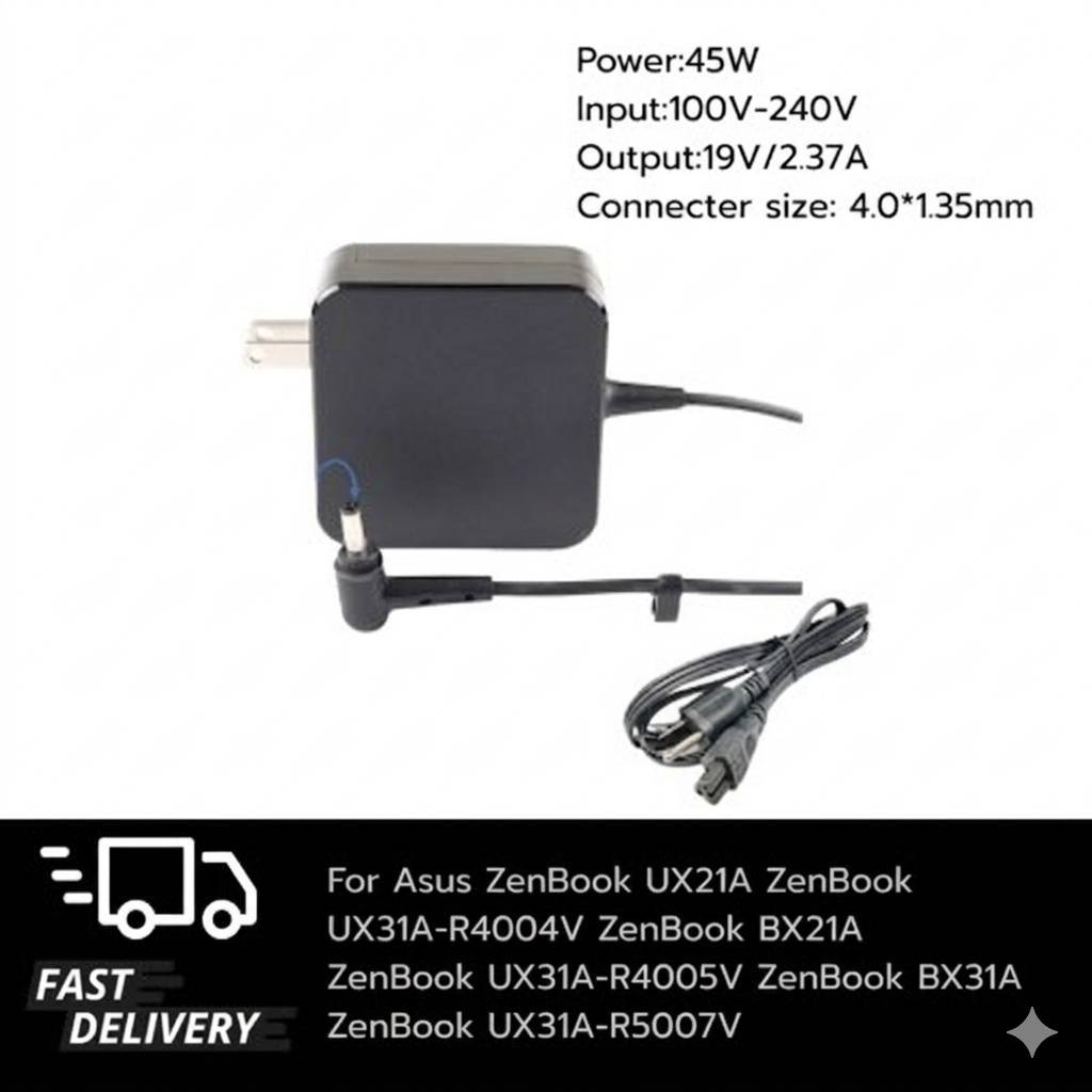 (ประกัน 18 เดือน) สายชาร์จ โน๊ตบุ๊ค for ASUS ZenBook UX310U UX330U UX410U 45W อะแดปเตอร์หัวจิ๋ว asus006