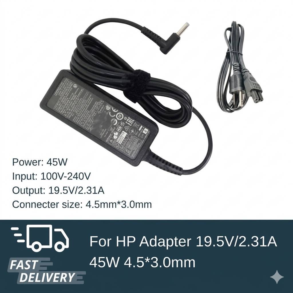 (ประกัน 18 เดือน) สายชาร์จ โน๊ตบุ๊ค for HP Stream 11 14 ProBook 440 G4 45W อะแดปเตอร์ที่ชาร์จ สายไฟ มอก. hp002